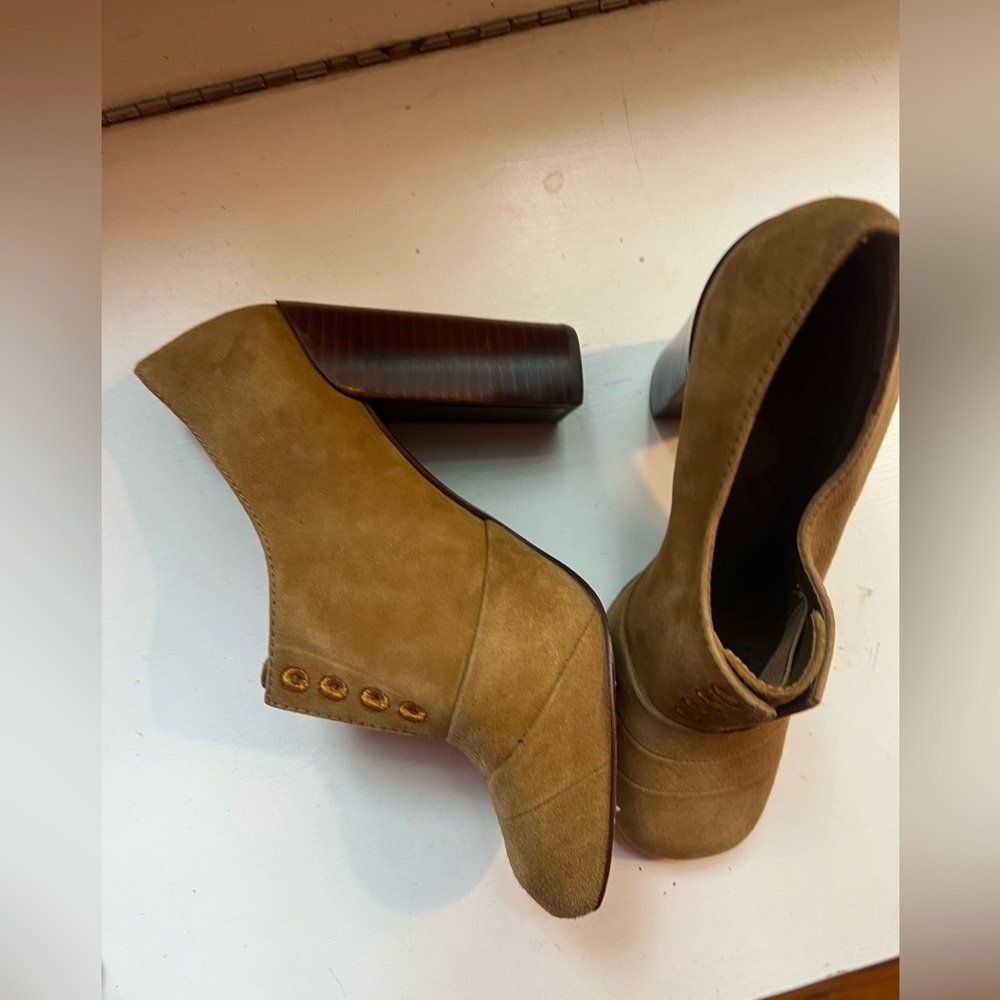 Tory Burch Suede Leather Ankle Boots 7 - Picture 3 of 11